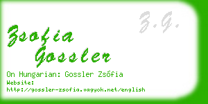 zsofia gossler business card